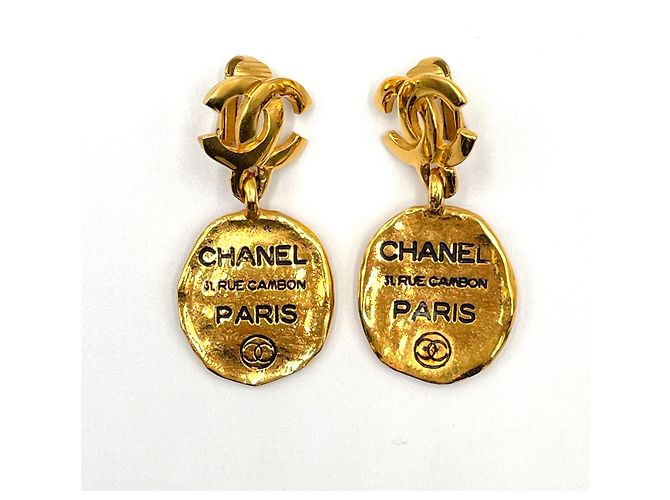 Chanel Coco Mark Cambon Plate Ohrringe Golden Metallisch - Ansicht 4