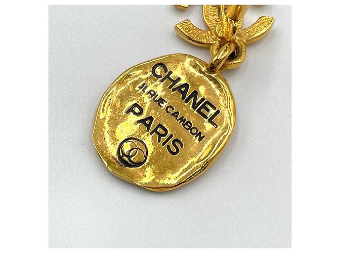 Chanel Coco Mark Cambon Plate Ohrringe Golden Metallisch - Ansicht 6