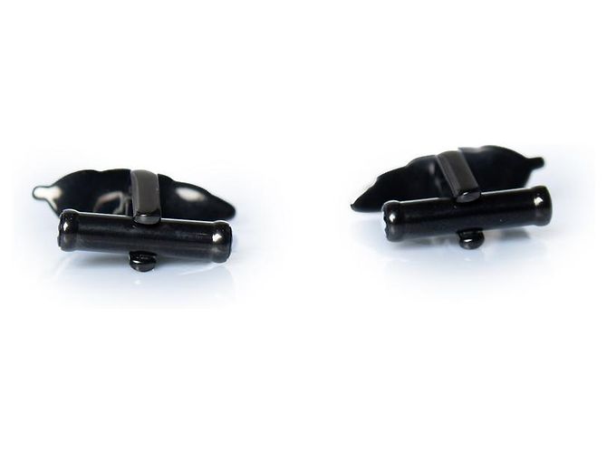 Montblanc Mont blanc, Feder-Manschettenknöpfe gunmetal Schwarz - Ansicht 3