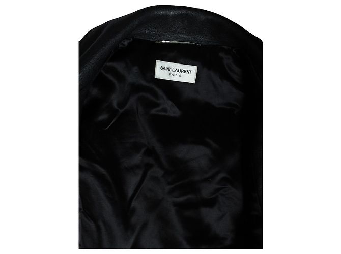 Saint Laurent, giacca in pelle con multi cerniera 2015 Nero - vista 7