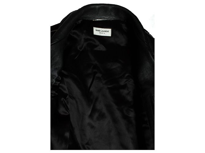 Saint Laurent, giacca in pelle con multi cerniera 2015 Nero - vista 8