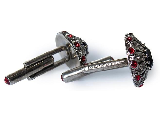 Alexander McQueen, gemelli con pietre Multicolore - vista 4