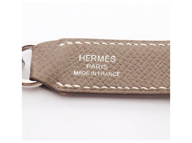Pendente in pelle Hermès Grigio - vista 4