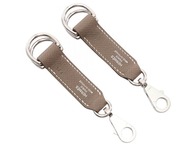 Pendente in pelle Hermès Grigio - vista 6