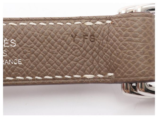 Pendente in pelle Hermès Grigio - vista 7