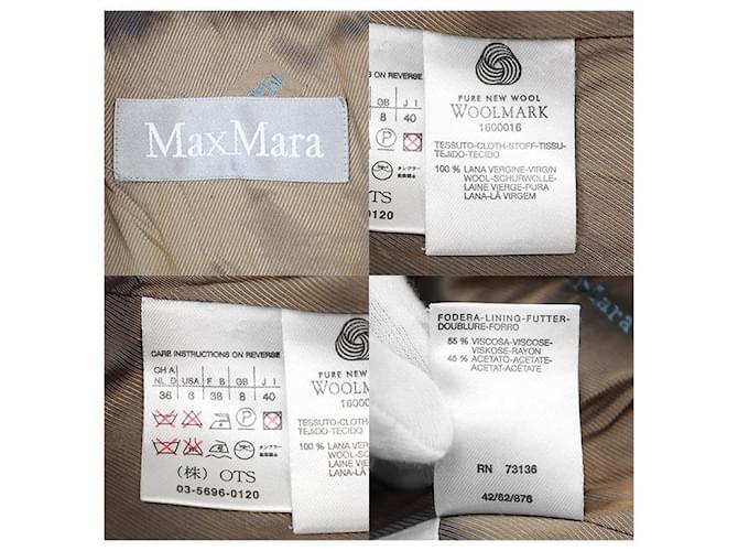Max Mara Abrigo MaxMara 100% lana Beige Camello - vista 10