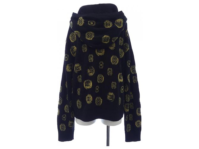 Timeless Sudadera con capucha de cachemira Chanel Negro Amarillo - vista 2