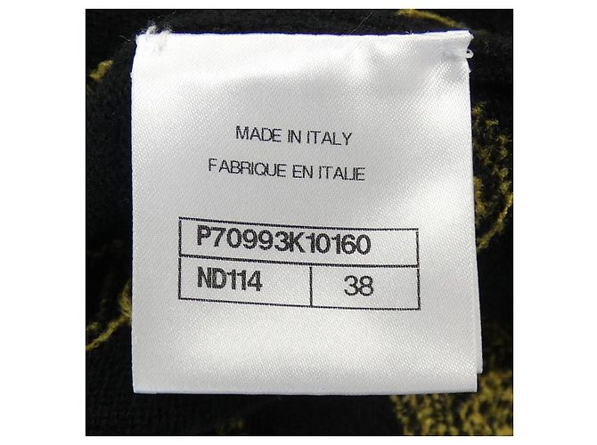Timeless Sudadera con capucha de cachemira Chanel Negro Amarillo - vista 4
