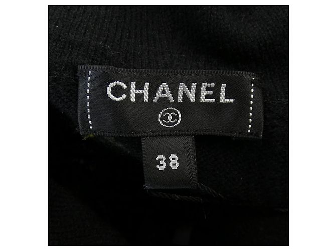 Timeless Sudadera con capucha de cachemira Chanel Negro Amarillo - vista 5