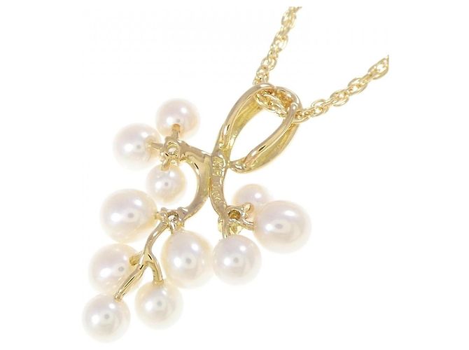 Autre Marque Collana con perle d'acqua dolce e diamanti Au750 D'oro - vista 4