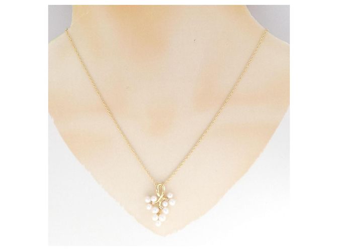 Autre Marque Collana con perle d'acqua dolce e diamanti Au750 D'oro - vista 6