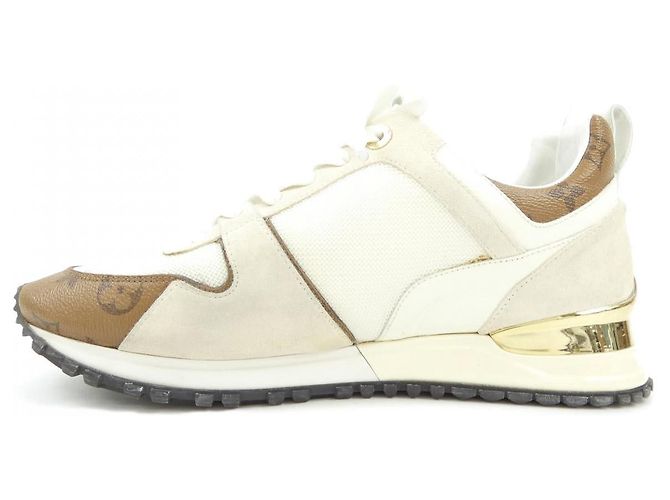 Sneakers Louis Vuitton Run Away Marrone Beige - vista 2