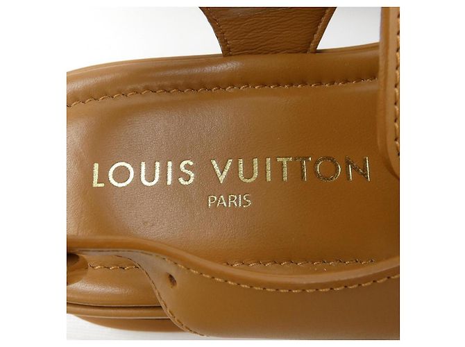 Sandali Maya Line in pelle di vitello Louis Vuitton Marrone - vista 6