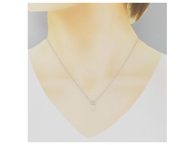 Autre Marque Collana con Diamanti Pt900/Pt850 Argento - vista 6