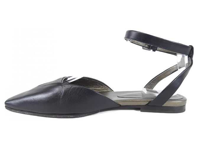 Brunello Cucinelli Lederschuhe Schwarz - Ansicht 2