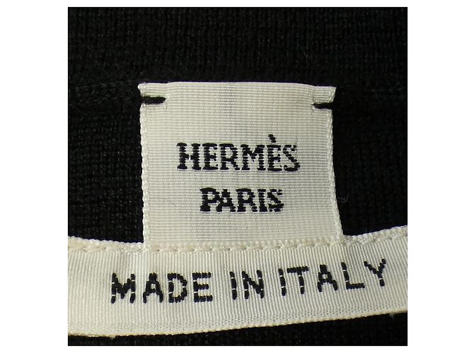 Hermès Hermes Seide-Kaschmir-Kleid 3H2515D634 Schwarz - Ansicht 4