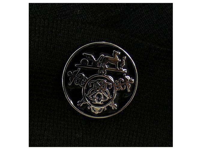 Hermès Hermes Seide-Kaschmir-Kleid 3H2515D634 Schwarz - Ansicht 7