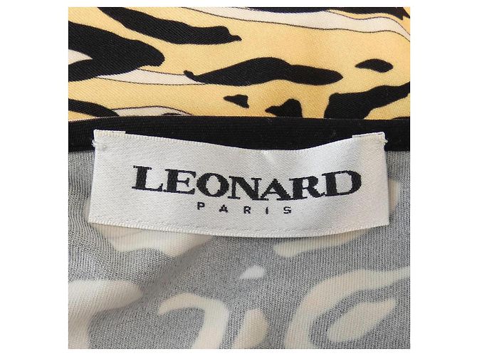 Autre Marque Túnica Leonard Beige Amarillo Estampado de leopardo - vista 4