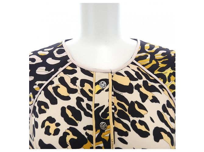 Autre Marque Túnica Leonard Beige Amarillo Estampado de leopardo - vista 5