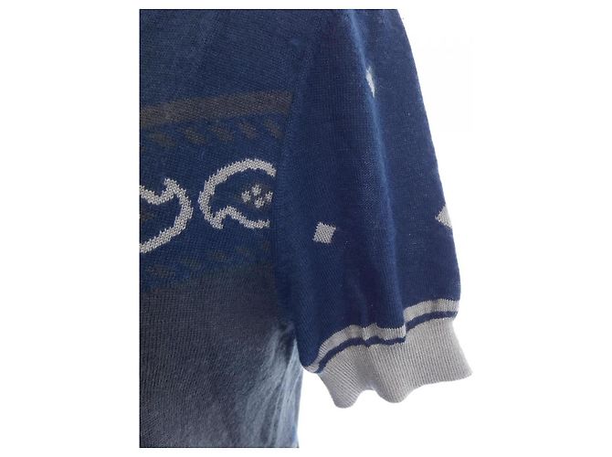 Hermès Top de malha de seda e cashmere Hermes Cinza - vista 6
