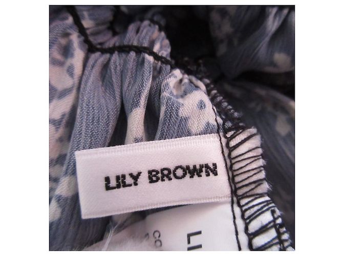 Autre Marque LILY BROWN Vintage Flower Pattern 2way Cropped Pullover Black - view 10