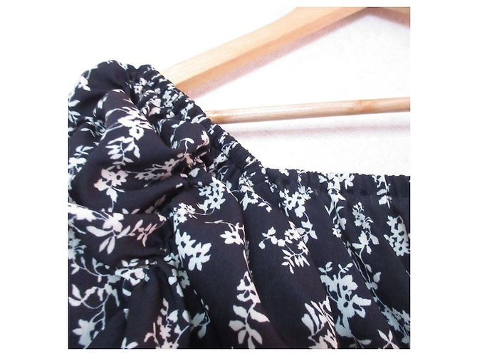 Autre Marque LILY BROWN Vintage Flower Pattern 2way Cropped Pullover Black - view 3
