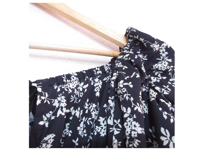 Autre Marque LILY BROWN Vintage Flower Pattern 2way Cropped Pullover Black - view 4