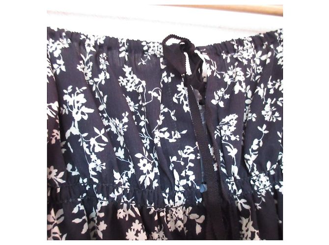 Autre Marque LILY BROWN Vintage Flower Pattern 2way Cropped Pullover Black - view 5