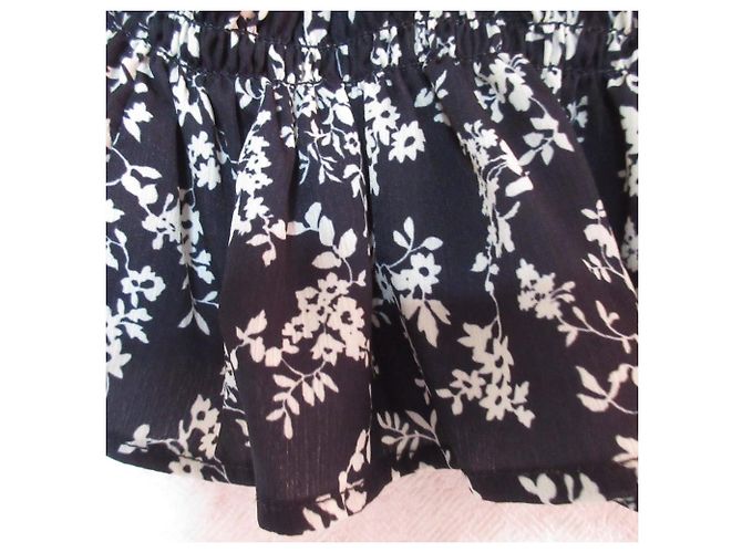 Autre Marque LILY BROWN Vintage Flower Pattern 2way Cropped Pullover Black - view 7