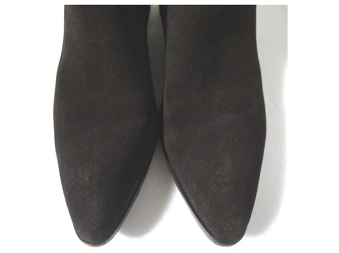 Botas largas de ante Jil Sander Castaño Marrón oscuro - vista 4