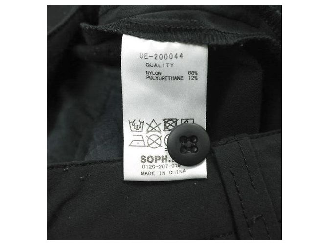 Autre Marque STRETCH-POPLIN-HOSE MIT TAILLEDEM SCHNITT uniform experiment Schwarz - Ansicht 9