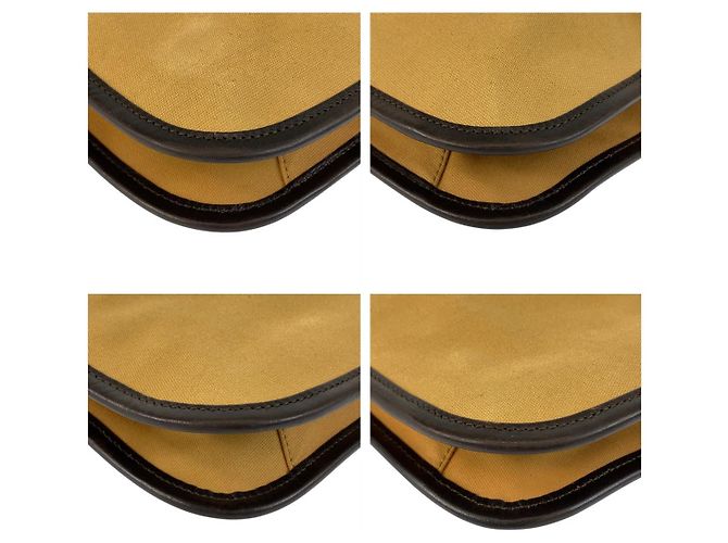 Borsa a Spalla Gucci Sherry Line Canvas Beige - vista 3