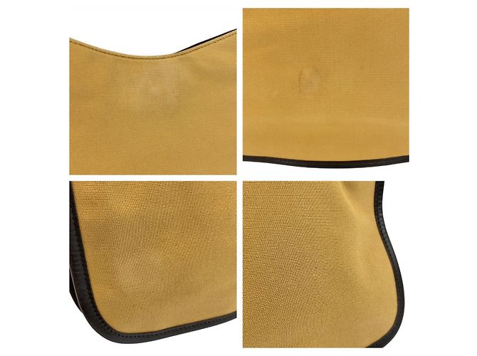Borsa a Spalla Gucci Sherry Line Canvas Beige - vista 6