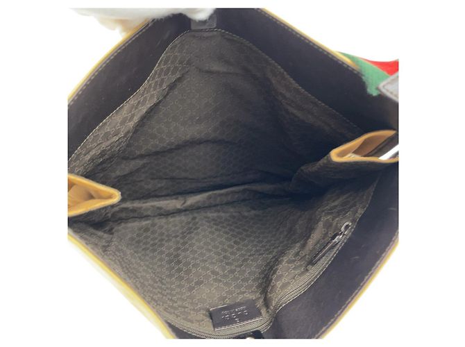 Borsa a Spalla Gucci Sherry Line Canvas Beige - vista 9