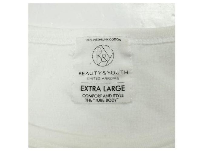 Autre Marque Fleece Crew Neck Baumwoll-Oberteil BEAUTY&YOUTH UNITED ARROWS Weiß - Ansicht 3
