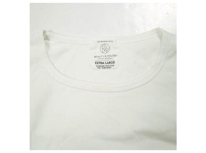 Autre Marque Fleece Crew Neck Baumwoll-Oberteil BEAUTY&YOUTH UNITED ARROWS Weiß - Ansicht 4