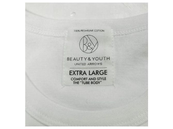 Autre Marque Top de algodón con cuello redondo de forro polar BEAUTY&YOUTH UNITED ARROWS Blanco - vista 4