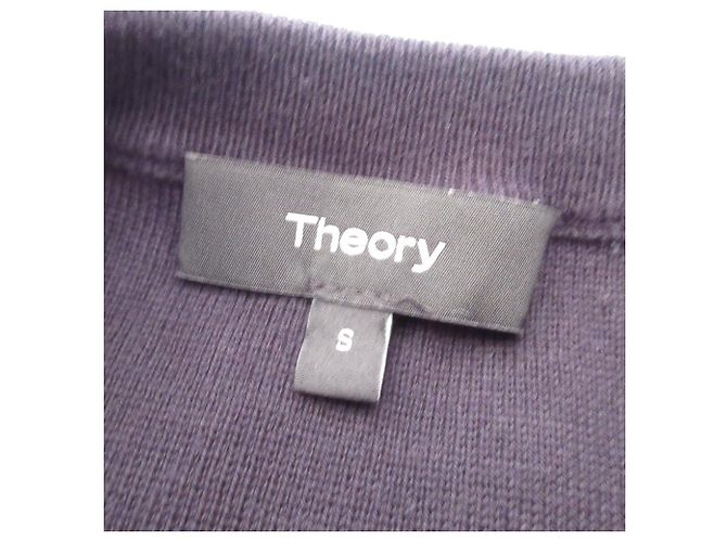 Top corto largo in cotone Theory Blu Blu navy - vista 7