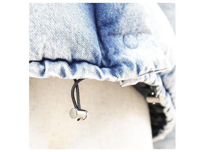 Chaqueta 2way de denim y plumón Miu Miu Azul - vista 11