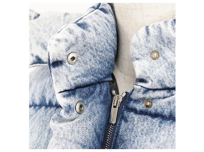 Chaqueta 2way de denim y plumón Miu Miu Azul - vista 2
