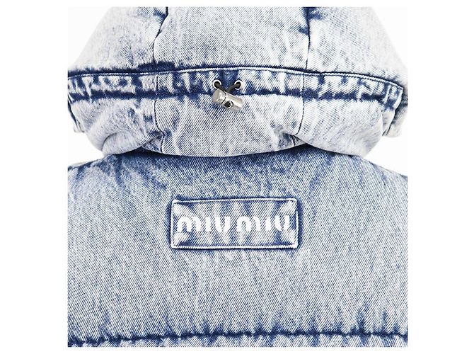 Chaqueta 2way de denim y plumón Miu Miu Azul - vista 5