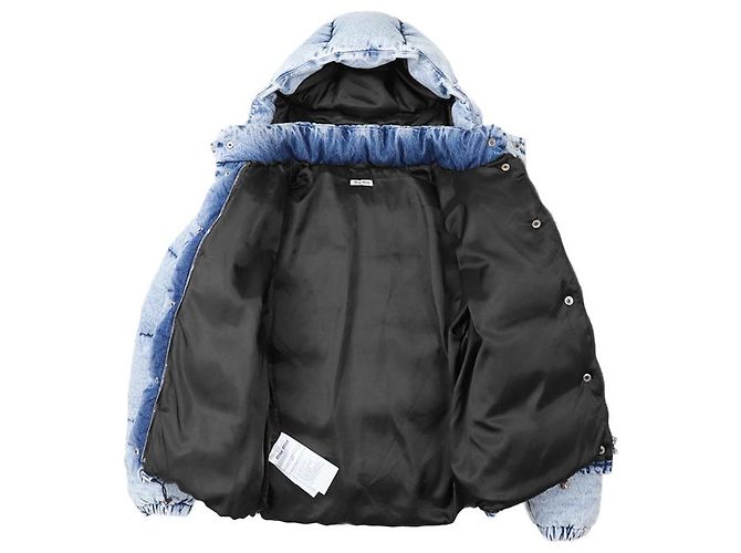 Chaqueta 2way de denim y plumón Miu Miu Azul - vista 6