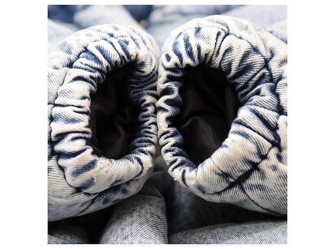 Chaqueta 2way de denim y plumón Miu Miu Azul - vista 8