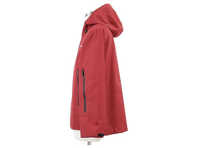 Jaqueta com capuz impermeável de poliéster reciclado Prada Extreme Techs Preto Vermelho - vista 14