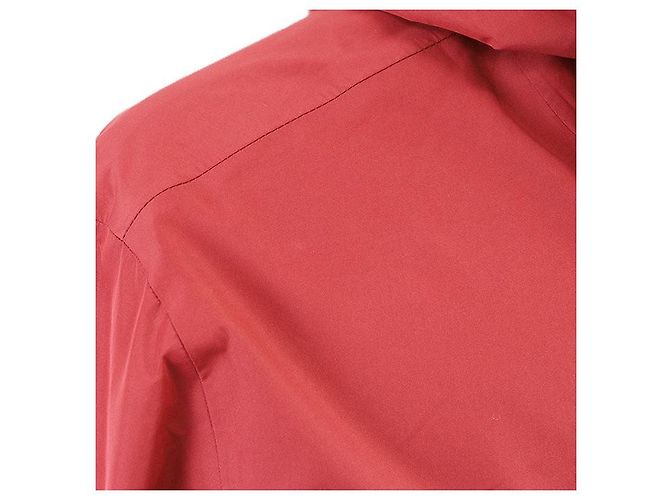 Jaqueta com capuz impermeável de poliéster reciclado Prada Extreme Techs Preto Vermelho - vista 16