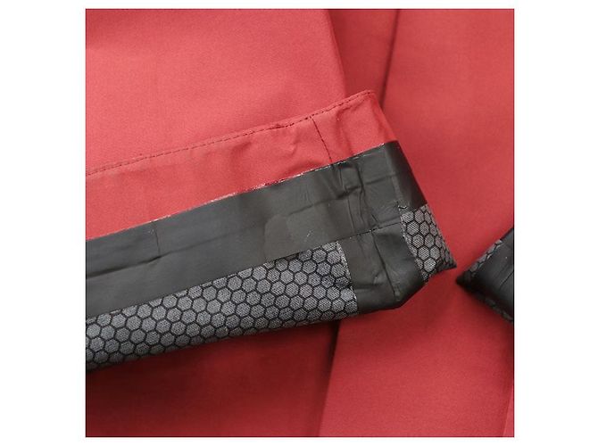 Jaqueta com capuz impermeável de poliéster reciclado Prada Extreme Techs Preto Vermelho - vista 5