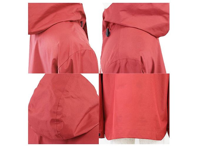 Jaqueta com capuz impermeável de poliéster reciclado Prada Extreme Techs Preto Vermelho - vista 7