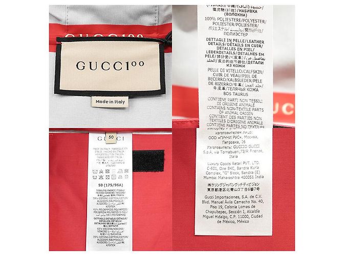Chaqueta de algodón y nailon Colección 100 Aniversario Gucci Negro Roja Multicolor - vista 10
