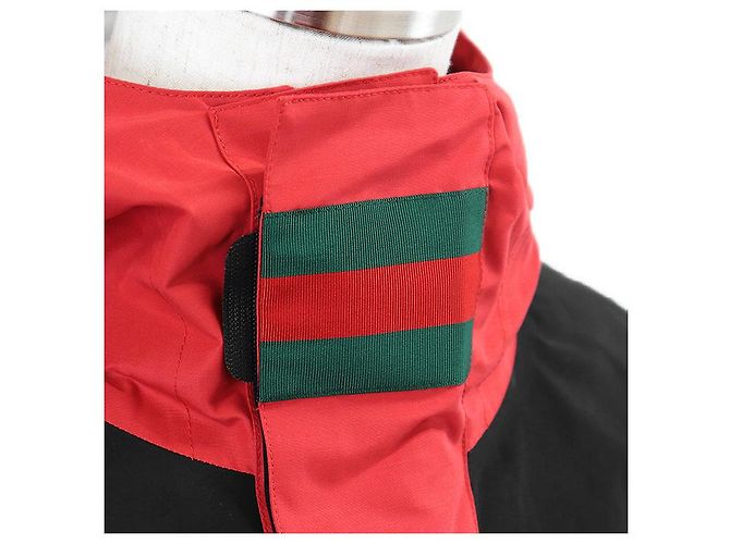 Chaqueta de algodón y nailon Colección 100 Aniversario Gucci Negro Roja Multicolor - vista 13