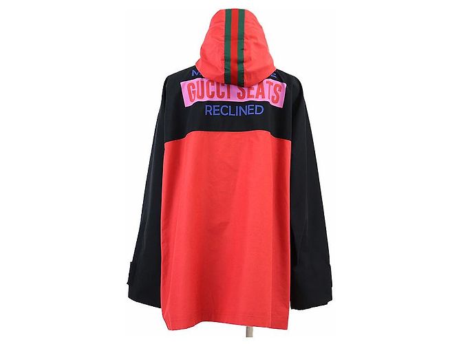 Chaqueta de algodón y nailon Colección 100 Aniversario Gucci Negro Roja Multicolor - vista 6